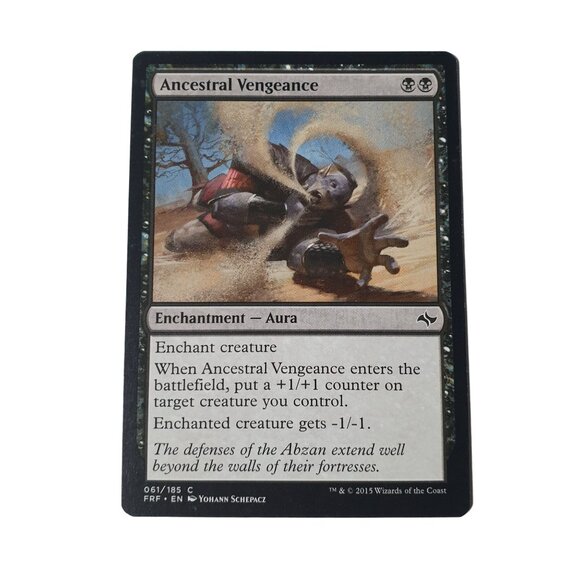 Magic The Gathering 61/185 Ancestral Vengeance MTG Cards Enchantment Wizards - Picture 2 of 3